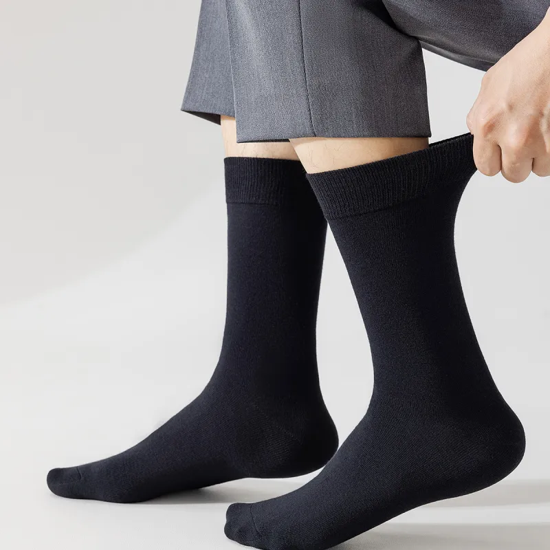 H YXIANG Knee High Socks Men's 5 Pack-4