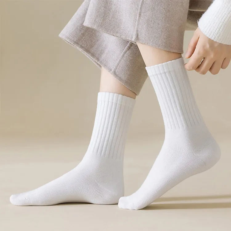 H YXIANG Mid Calf Socks Women's 4 Pack-14