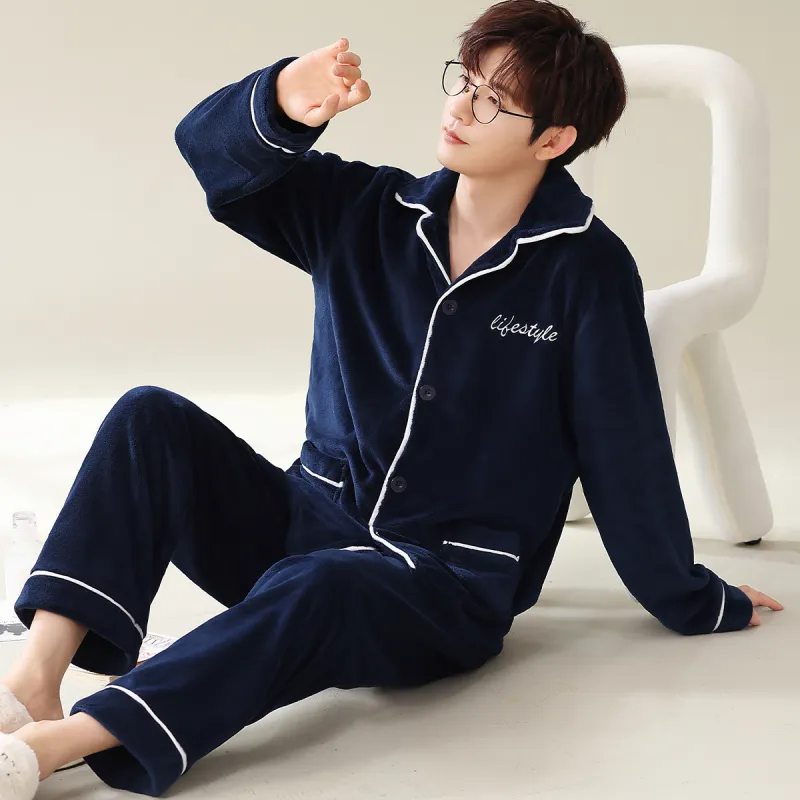 H YXIANG Men Pajama Sets-7
