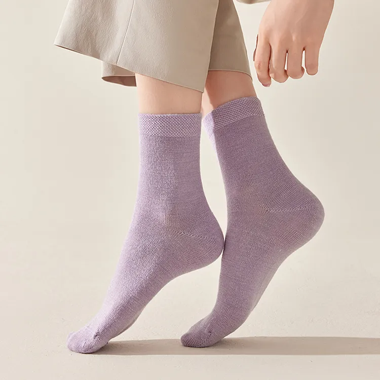 H YXIANG Mid Calf Socks Women's 4 Pack-4