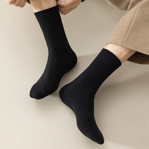 H YXIANG Mid Calf Socks Men's 3 Pack-9