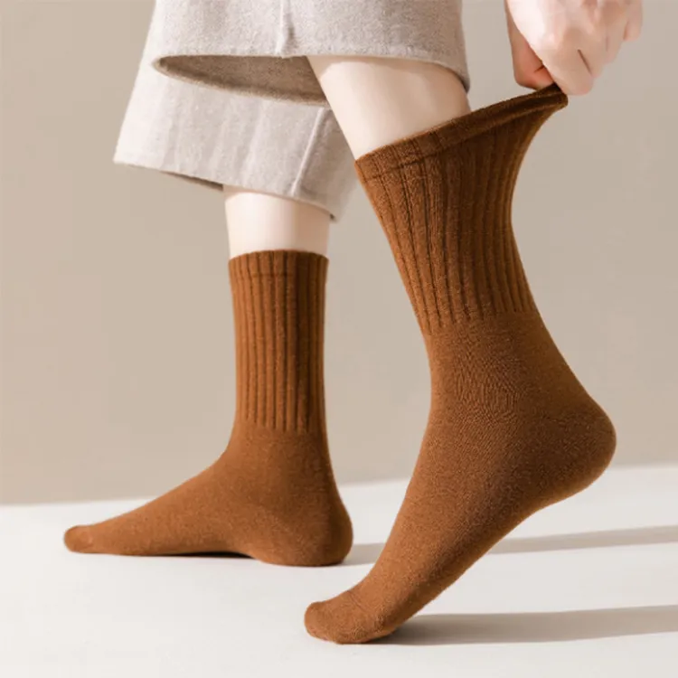 H YXIANG Mid Calf Socks Women's 4 Pack-10