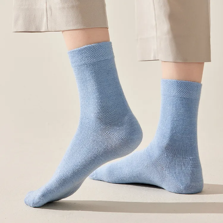 H YXIANG Mid Calf Socks Women's 4 Pack-10