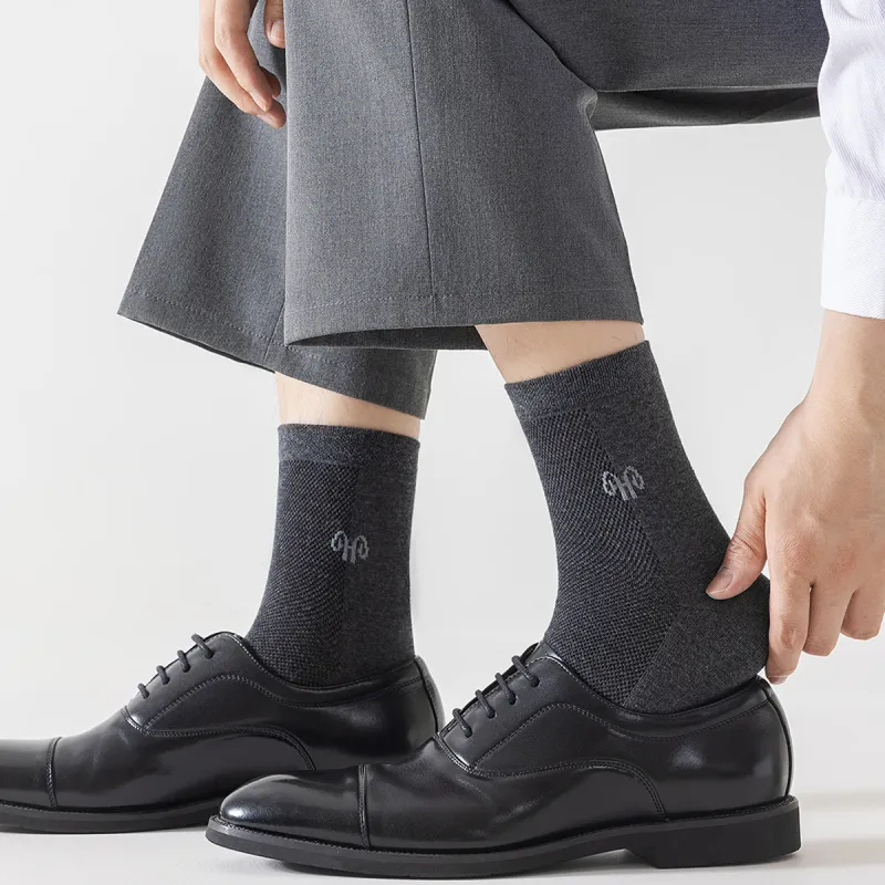 H YXIANG Mid Calf Socks Men's 6 Pack-3