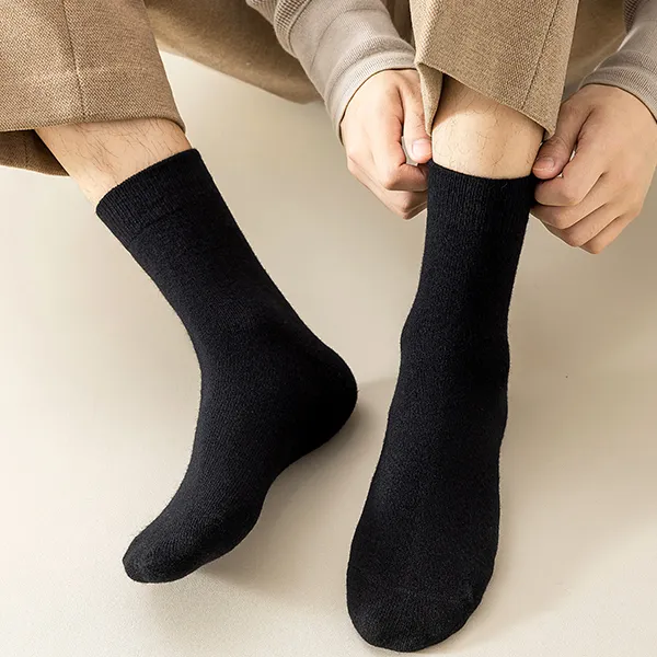 H YXIANG Mid Calf Socks Men's 3 Pack-2