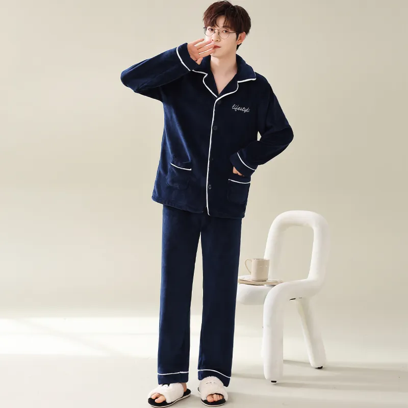 H YXIANG Men Pajama Sets-8