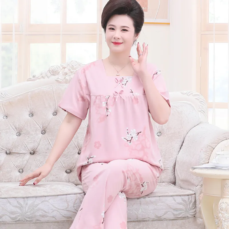 H-YXIANG Pajama Set Women's Pastel Pink-3