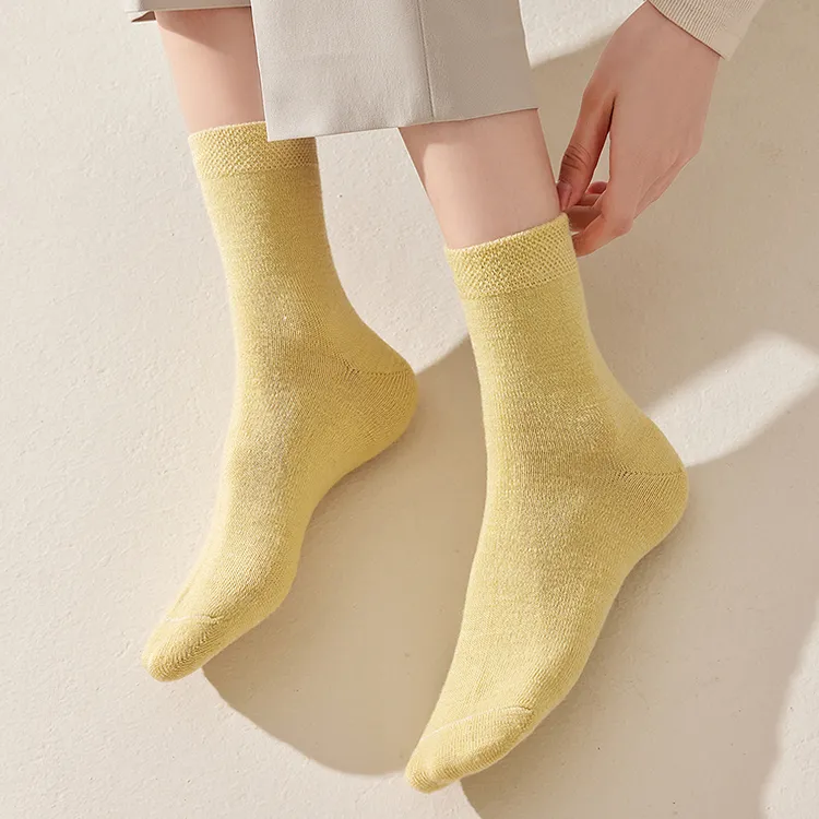 H YXIANG Mid Calf Socks Women's 4 Pack-1