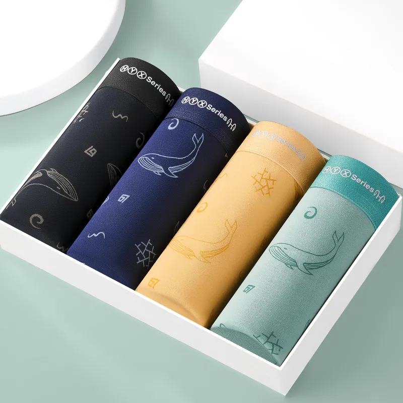 H YXIANG Underpants Men's 4 Pack-5