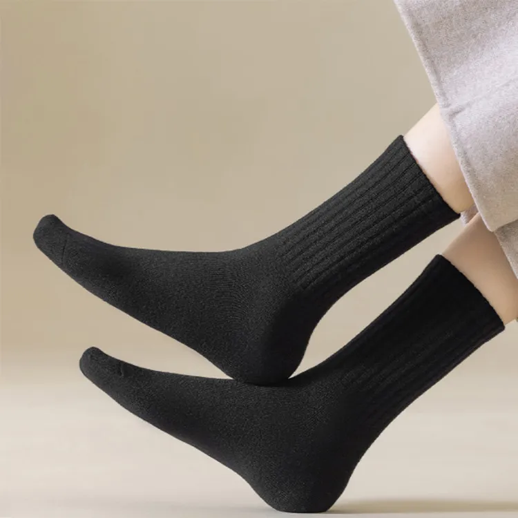 H YXIANG Mid Calf Socks Women's 4 Pack-5