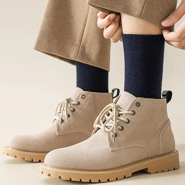 H YXIANG Mid Calf Socks Men's 3 Pack-4