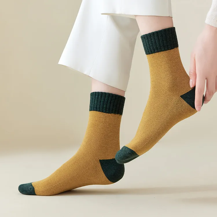 H YXIANG Mid Calf Socks Women's 4 Pack-1