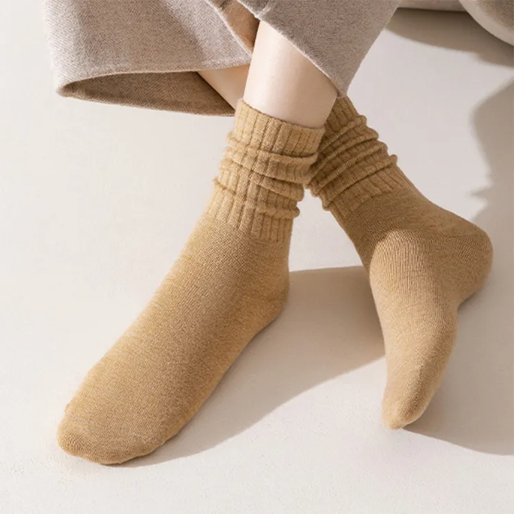 H YXIANG Mid Calf Socks Women's 4 Pack-7