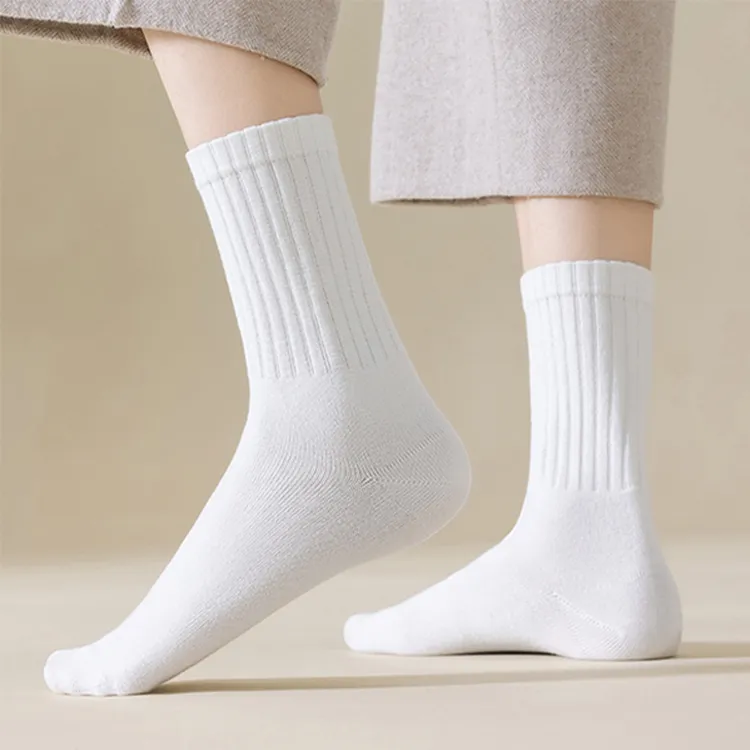 H YXIANG Mid Calf Socks Women's 4 Pack-17