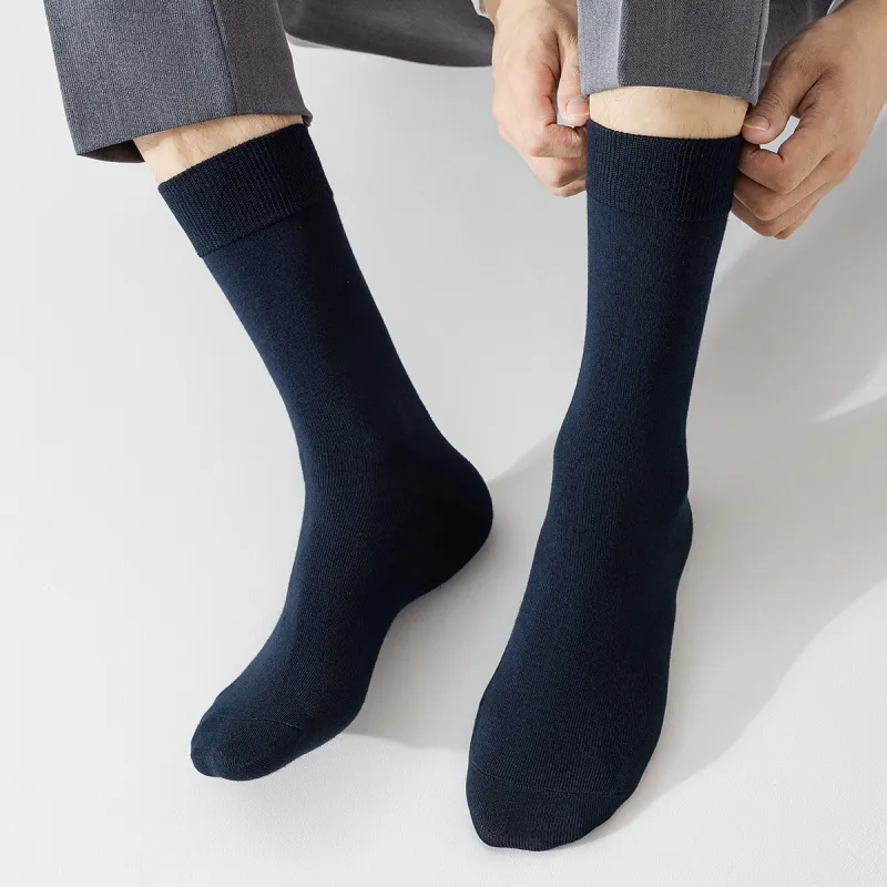 H YXIANG Knee High Socks Men's 5 Pack-3
