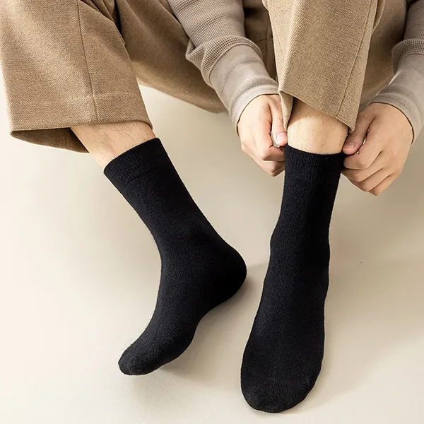 H YXIANG Mid Calf Socks Men's 3 Pack-6