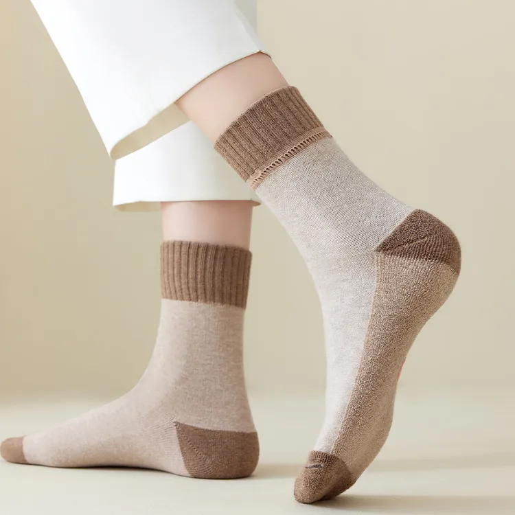 H YXIANG Mid Calf Socks Women's 4 Pack-4