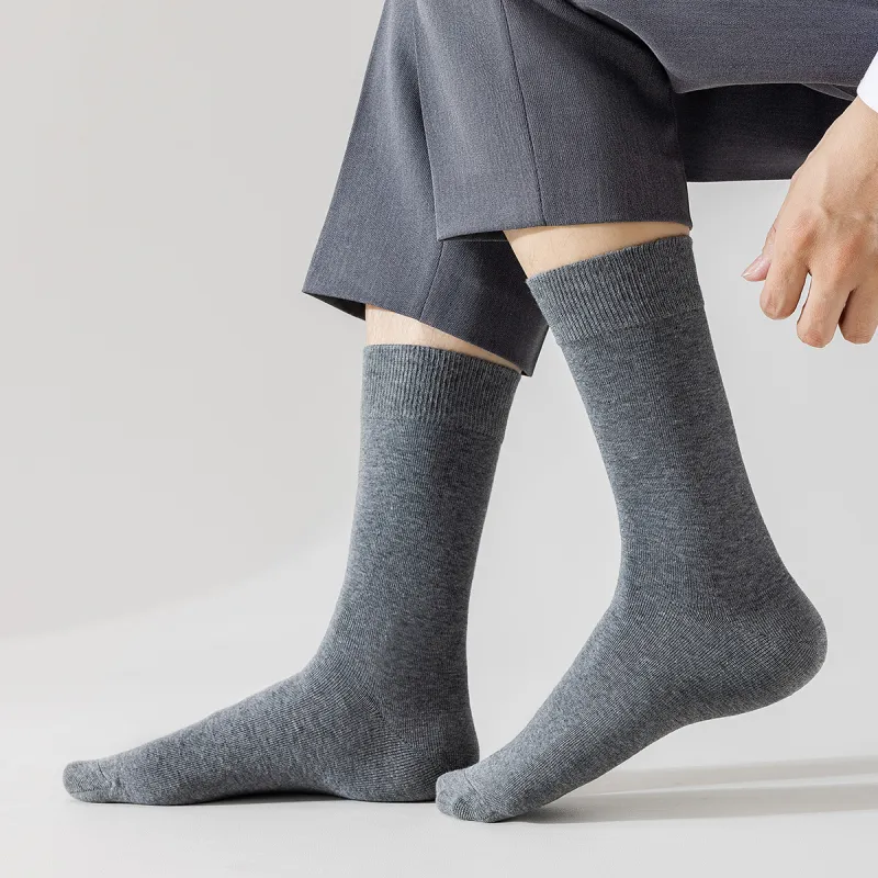 H YXIANG Knee High Socks Men's 5 Pack-2
