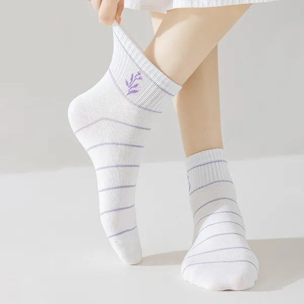 H YXIANG Ankle Socks Women's 6 Pack Purple Shades-3