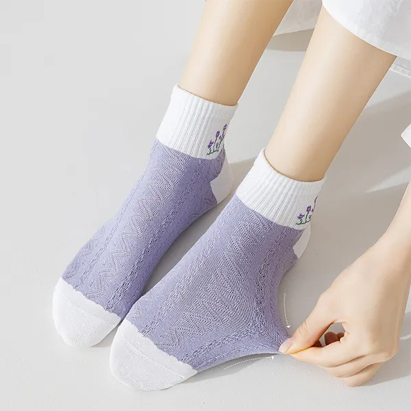 H YXIANG Ankle Socks Women's 6 Pack Purple Shades-1