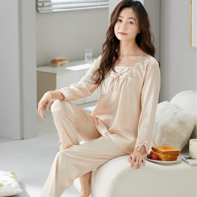 H-YXIANG Pajama Set Women's Champagne-1
