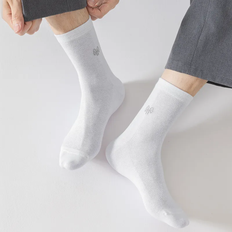 H YXIANG Mid Calf Socks Men's 6 Pack-4