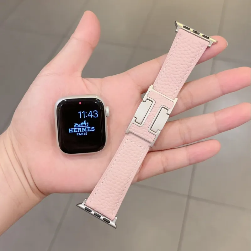 Brangdy Apple Compatibility Watch Band Cowhide Leather Material-2