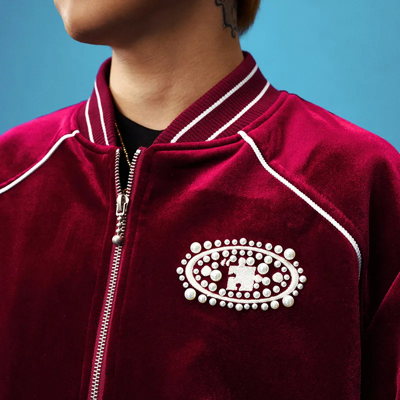 YADcrew Jackets & Coats Unisex Burgundy-3