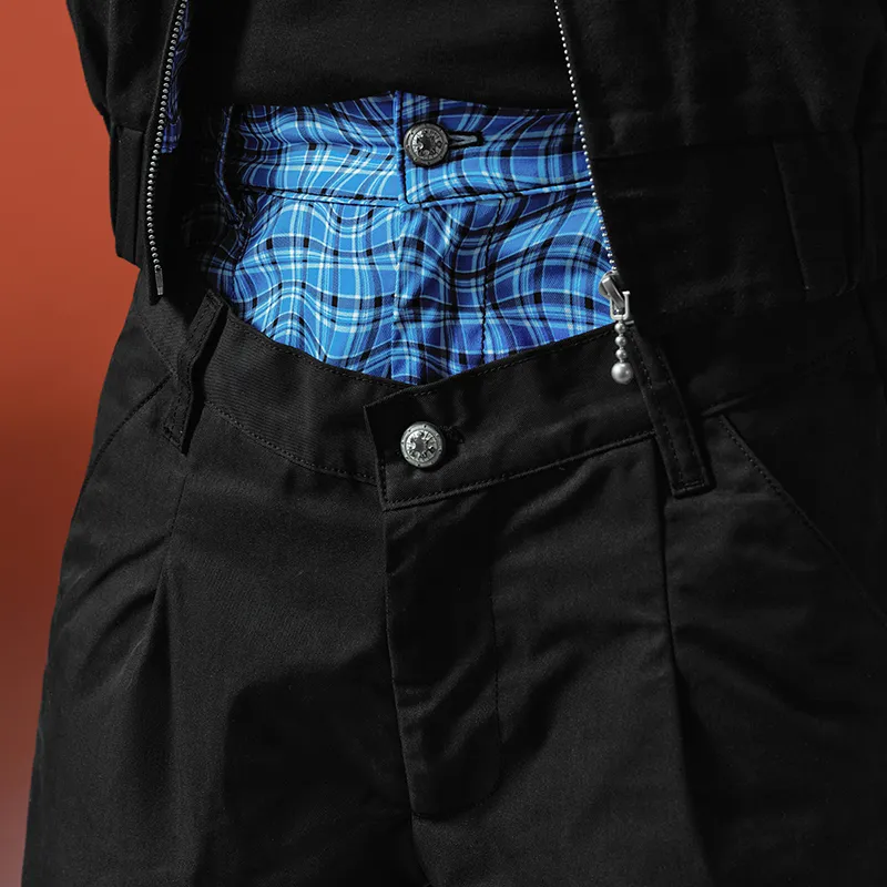 YADcrew Casual Pants Unisex Black-3