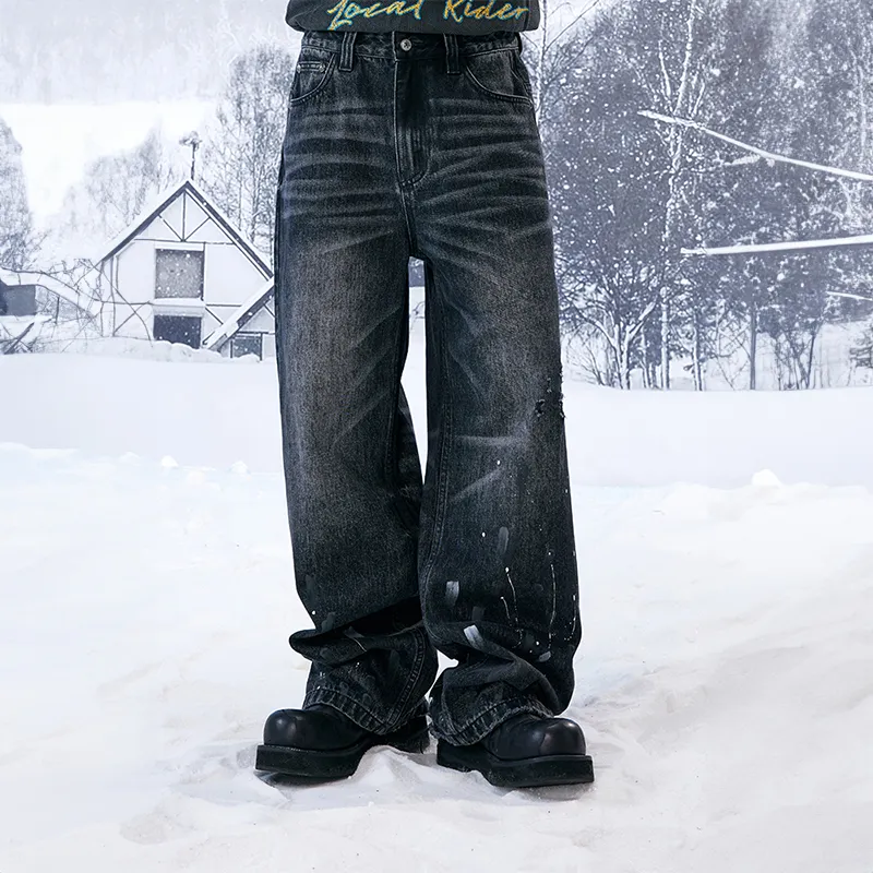 YADcrew Jeans Unisex Black-2