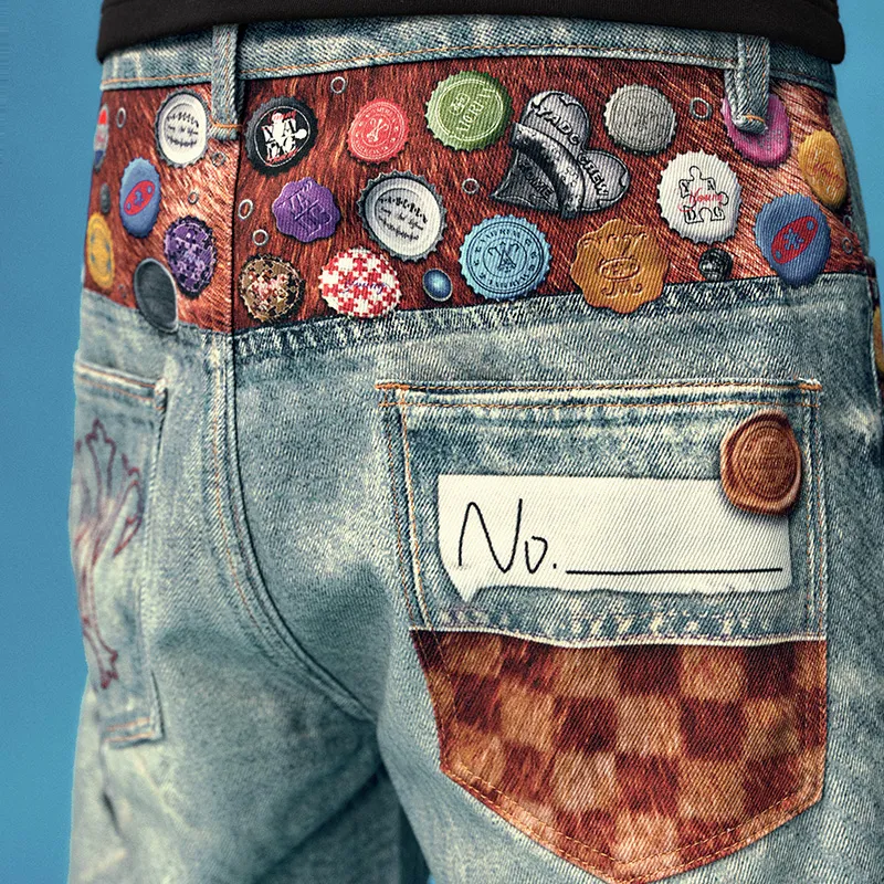 YADcrew Jeans Unisex Blue-3
