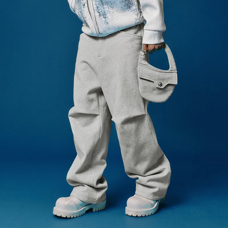 YADcrew Casual Pants Unisex Heather Gray-2