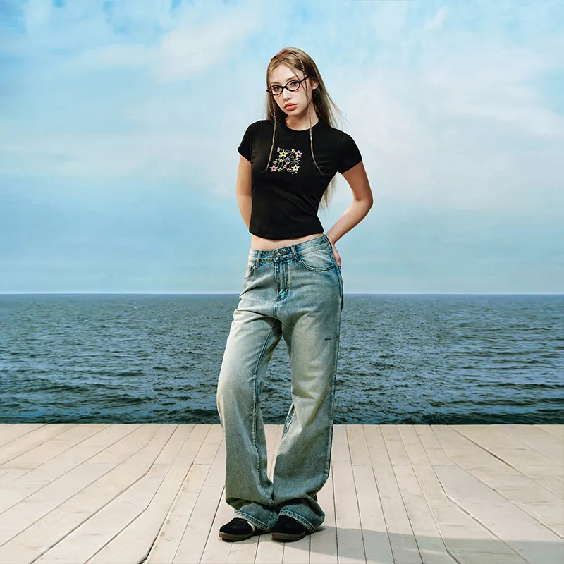 YADcrew T Shirts Women's Black-5