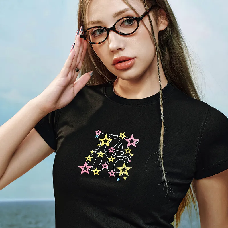 YADcrew T Shirts Women's Black-4