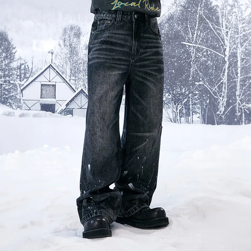 YADcrew Jeans Unisex Black-5