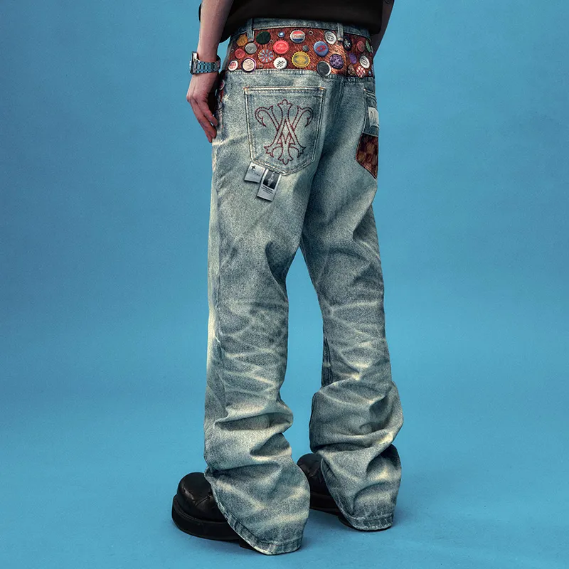 YADcrew Jeans Unisex Blue-5