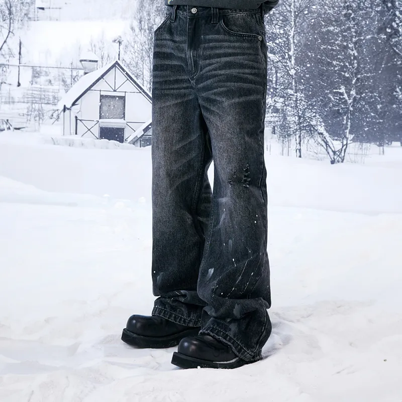 YADcrew Jeans Unisex Black-3