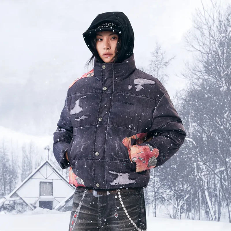 YADcrew Down Jacket Unisex Black-2