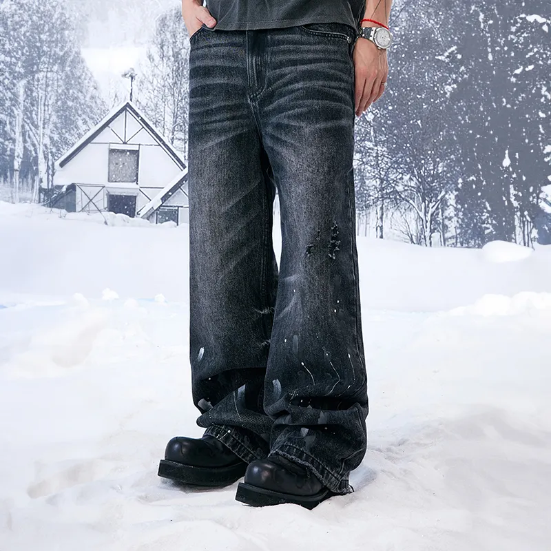 YADcrew Jeans Unisex Black-4