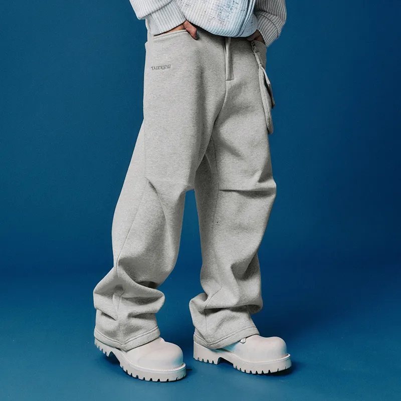 YADcrew Casual Pants Unisex Heather Gray-5
