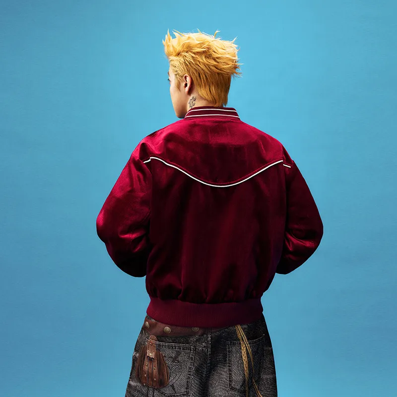 YADcrew Jackets & Coats Unisex Burgundy-6