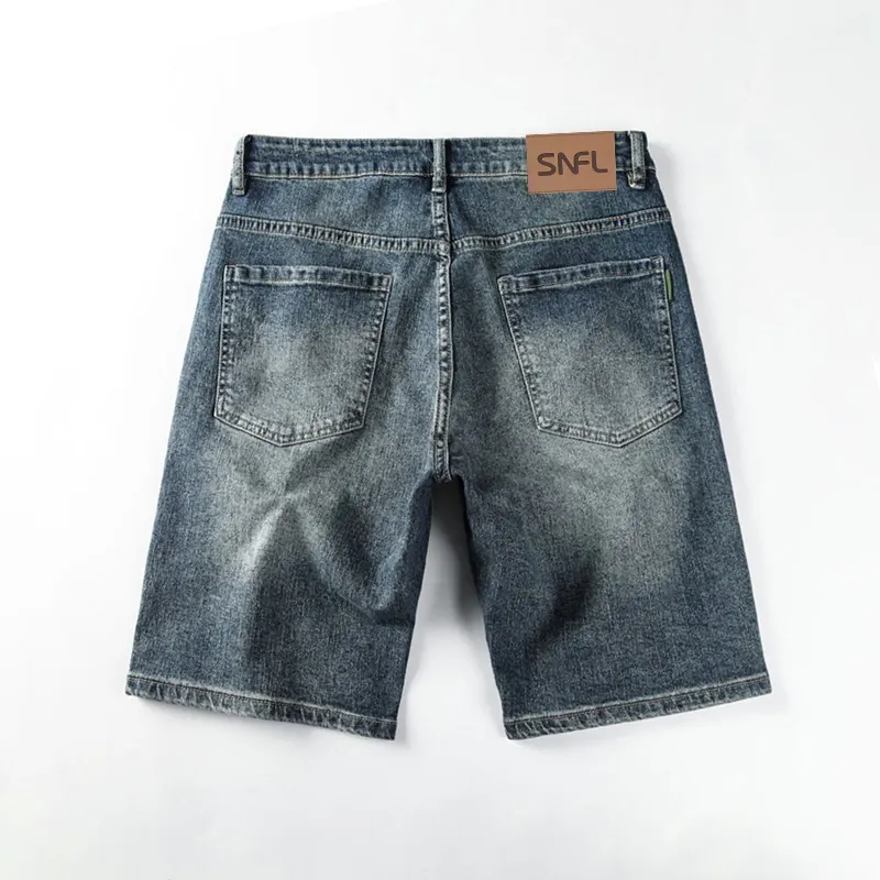 SNOW FLYING Denim Shorts Men Dark Gray-1