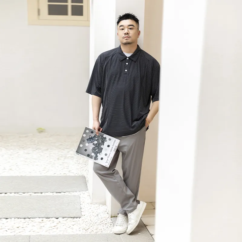 WAYNEXZAVIER Polo Shirts Men Black-5