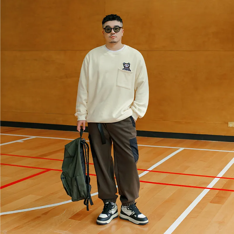 WAYNEXZAVIER Sweatshirts Men Apricot-5