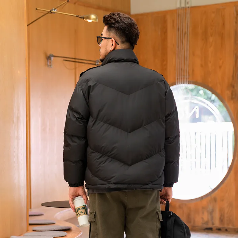 WAYNEXZAVIER Puffer Jackets Men Black-4