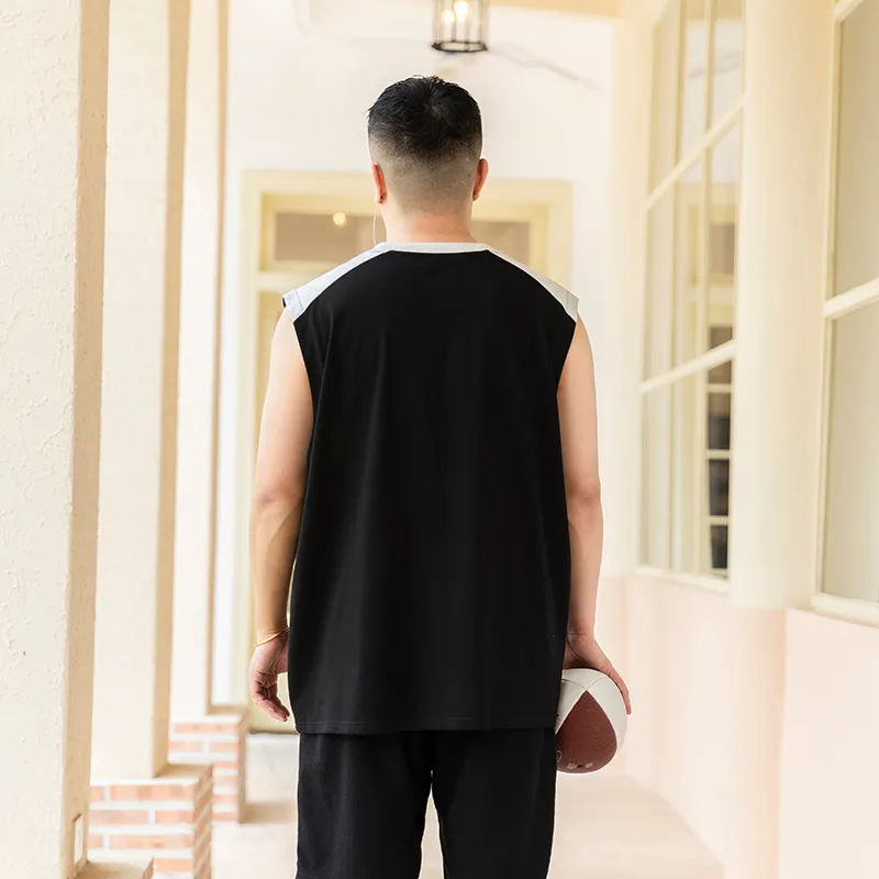 WAYNEXZAVIER Tank Tops Men Black-4