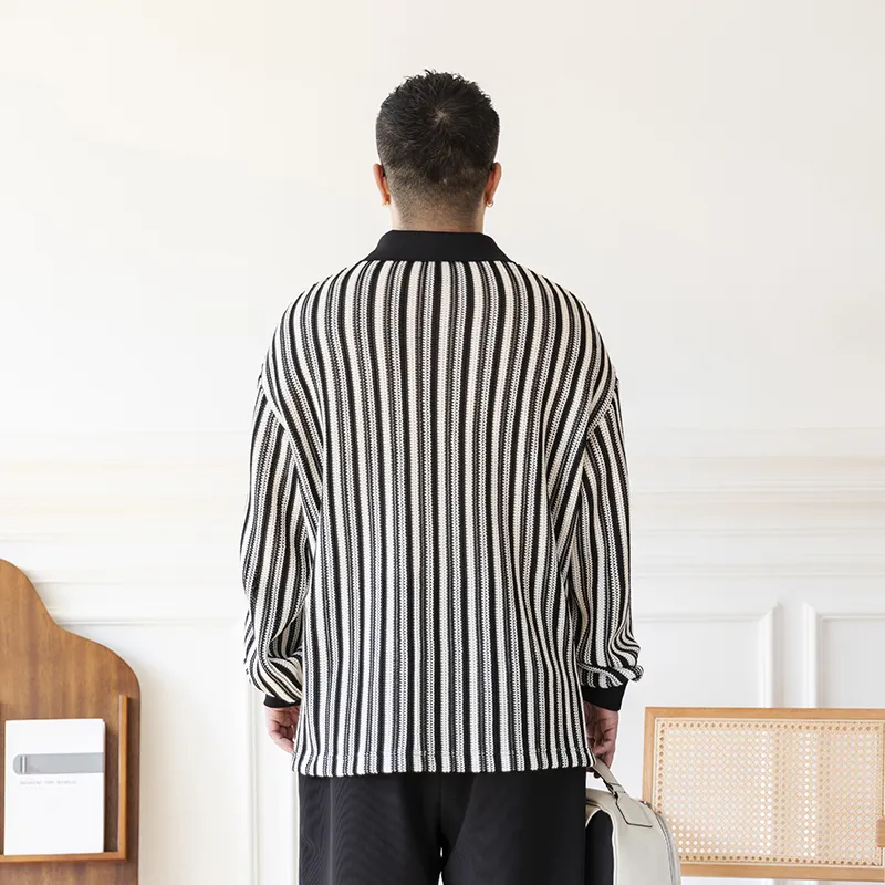 WAYNEXZAVIER Sweatshirts Men Black Apricot-4