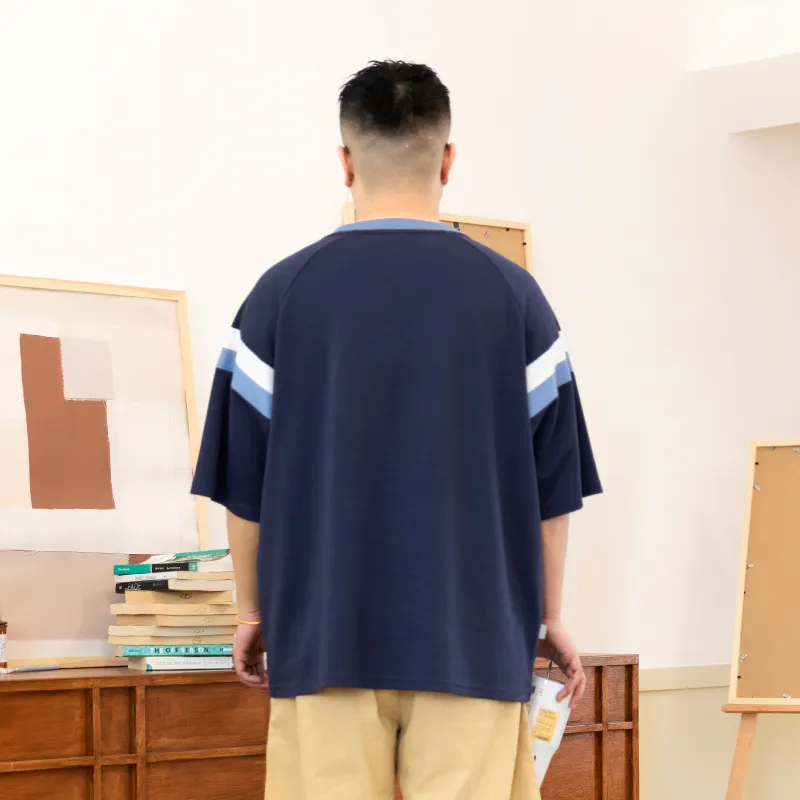 WAYNEXZAVIER T Shirts Men Dark Blue-4