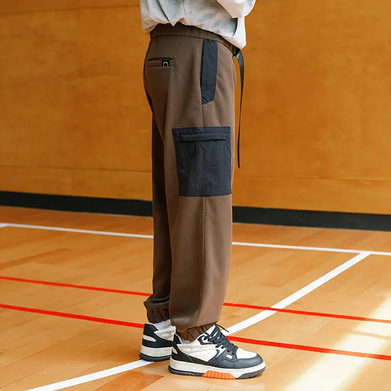 WAYNEXZAVIER Casual Pants Men's Dark Coffee-3
