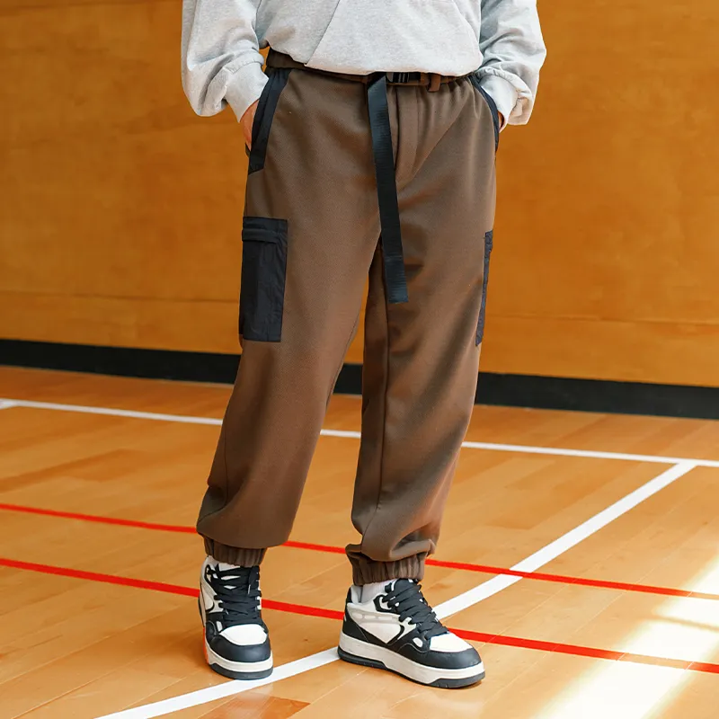 WAYNEXZAVIER Casual Pants Men's Dark Coffee-5